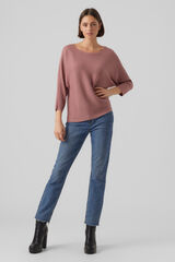 Vero Moda Knit top with 3/4 sleeves and boat neckline Lilac