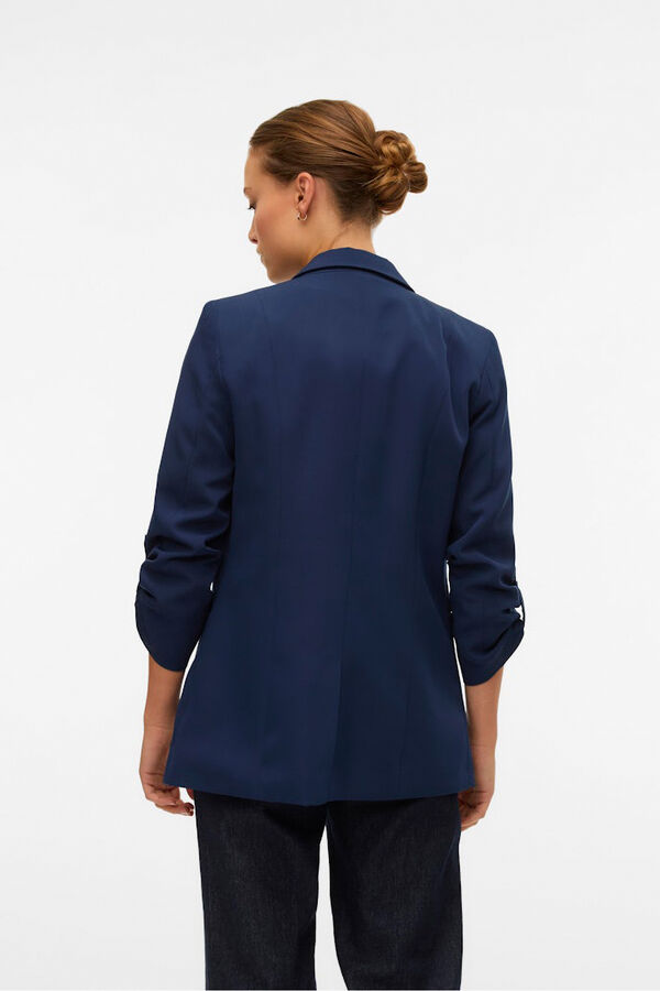 Vero Moda Blazer aberto com manga arregaçadas Azul
