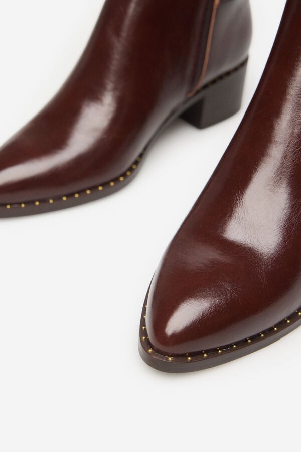 Cortefiel Low ankle boot Maroon