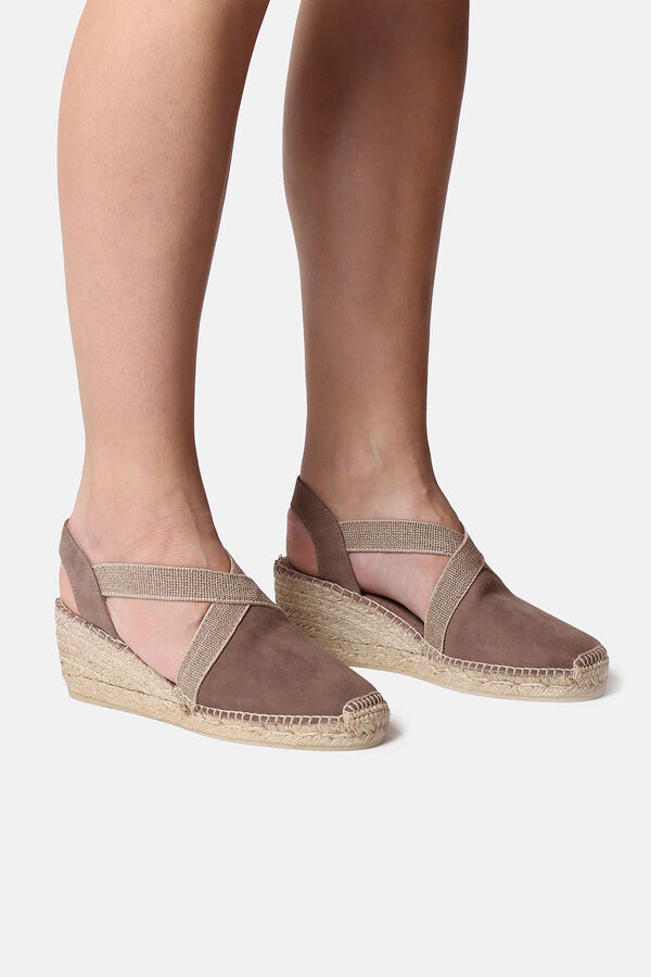 Toni Pons Espadrille de camurça com elástico Tostado