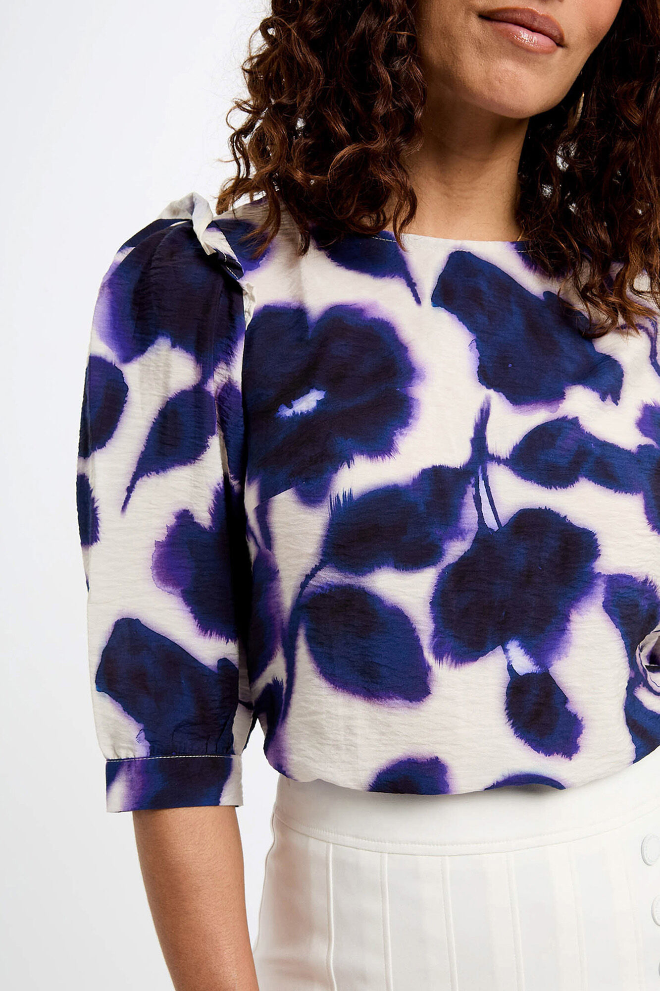 Morgan Blusa manga 3/4 estampada