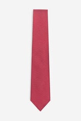 Cortefiel Natural silk tie Red