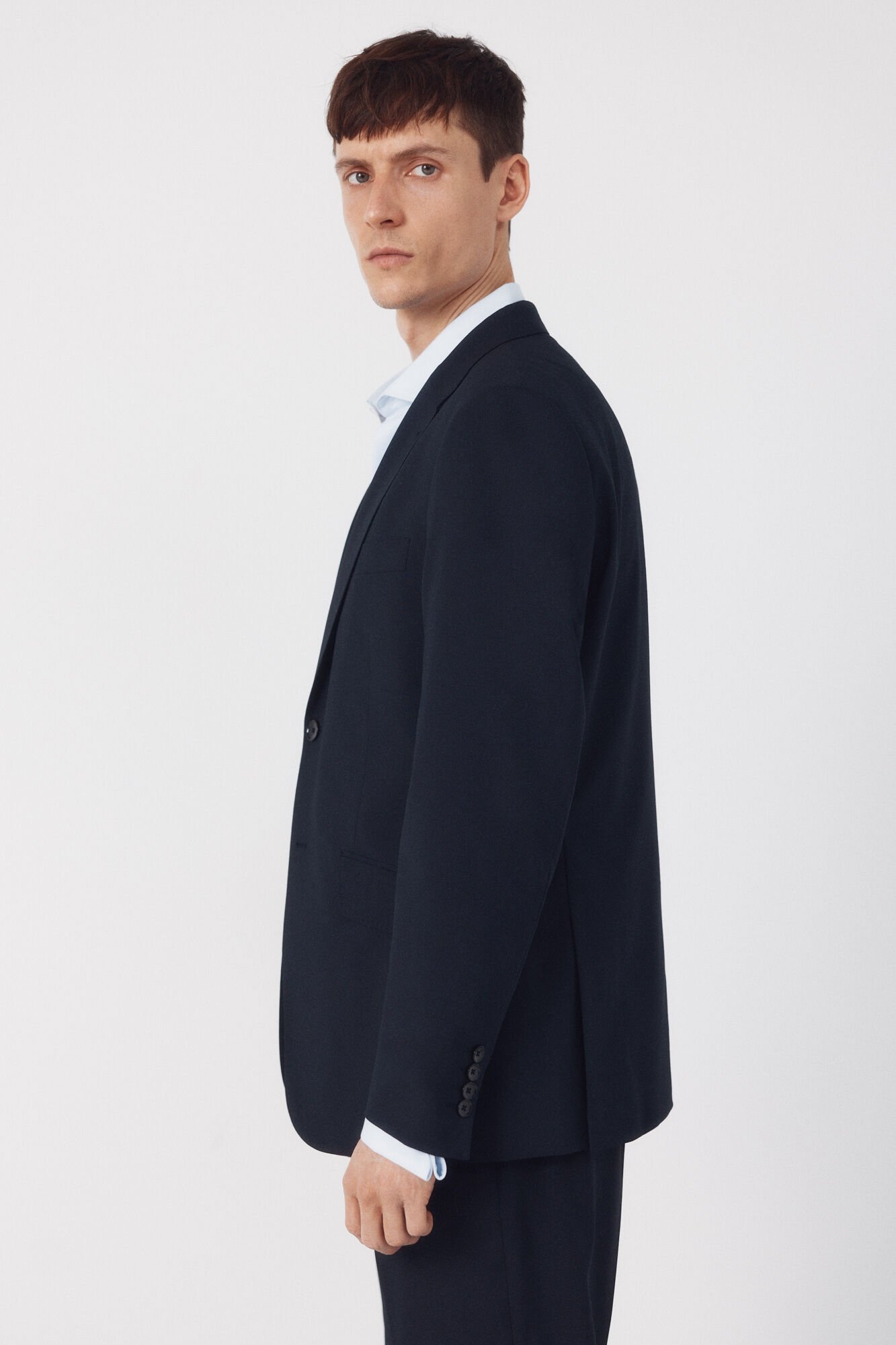 Cortefiel Blazer dynamic blue structure  