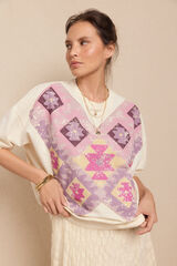 Slowlove Sweatshirt estampada Ecru