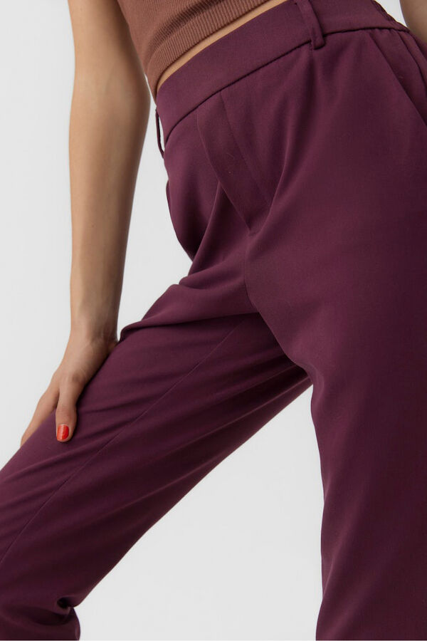 Vero Moda Calças compridas retas  Roxo