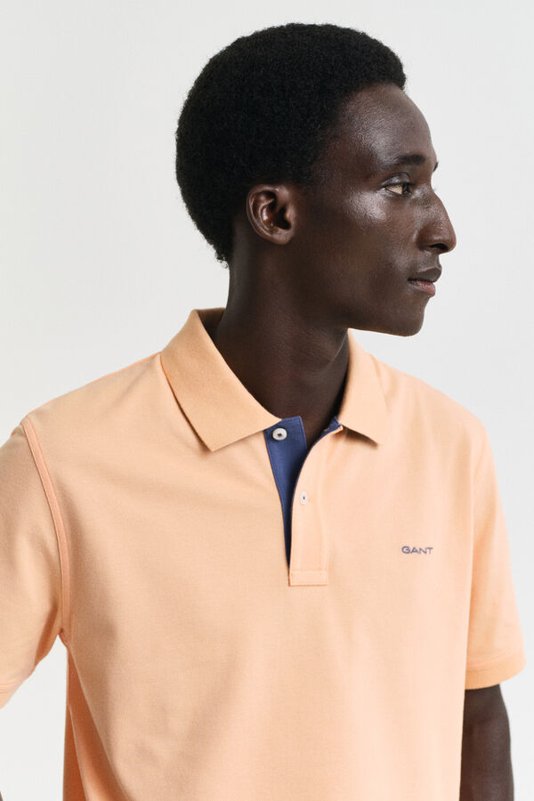 Gant Polo piqué contrastante Laranja