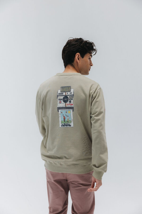 elPulpo Sweatshirt com memórias da velha escola Verde