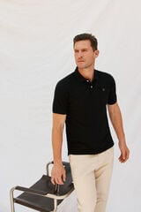 Cortefiel Basic piqué polo shirt Black