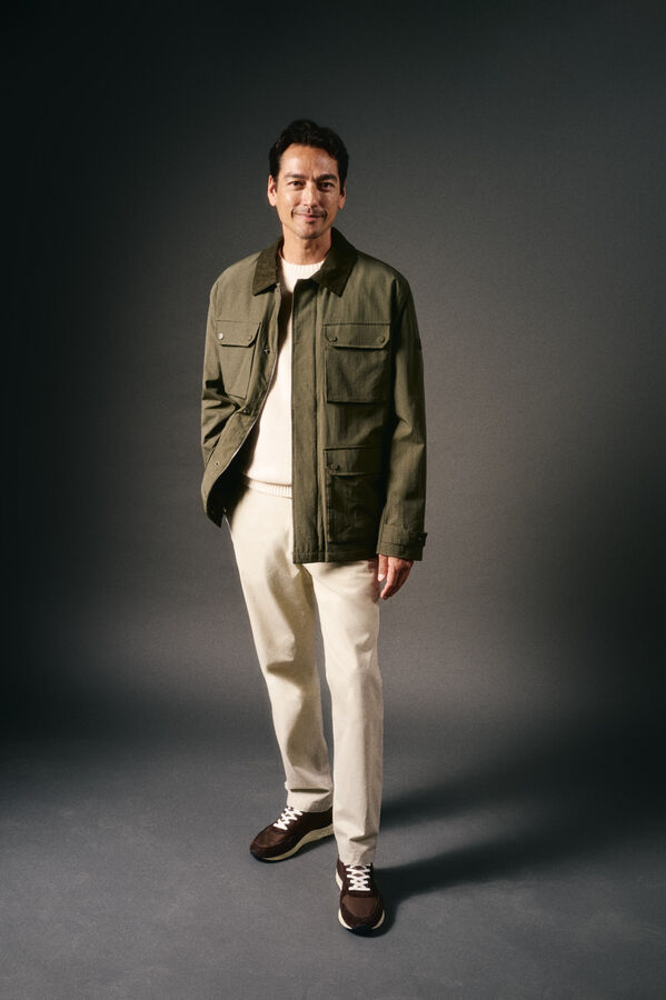 OOTO Jaqueta de campo com quatro bolsos Verde