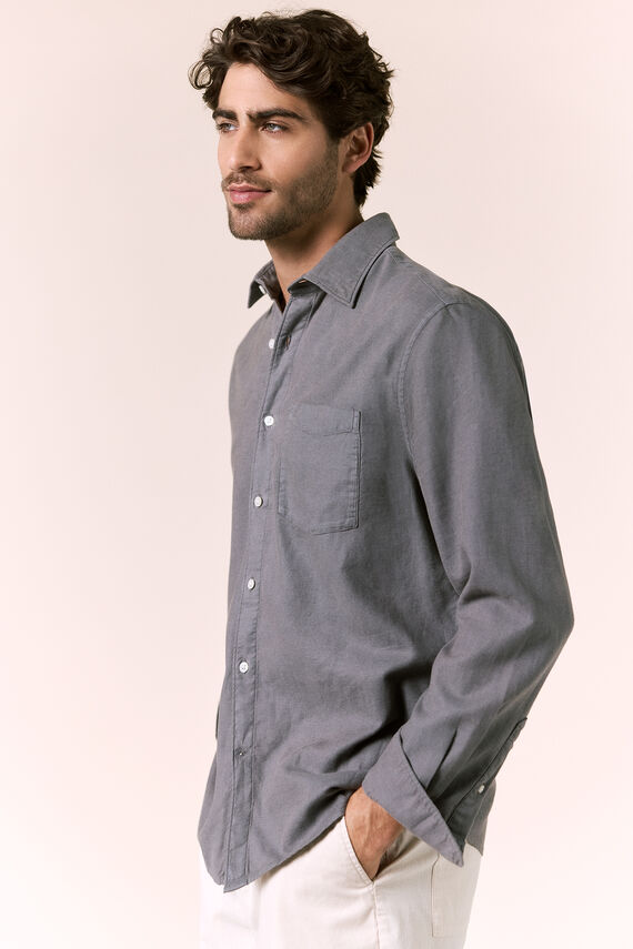 Camisa lisa fluida