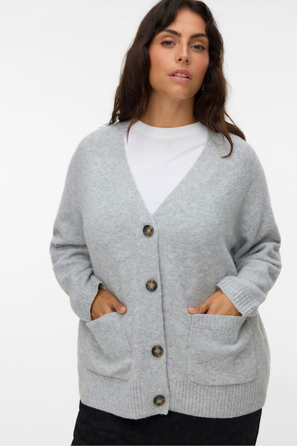 Vero Moda Curve Cárdigan de punto Curve Gris