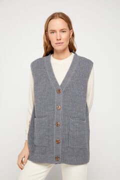 Cortefiel V-neck vest Gray