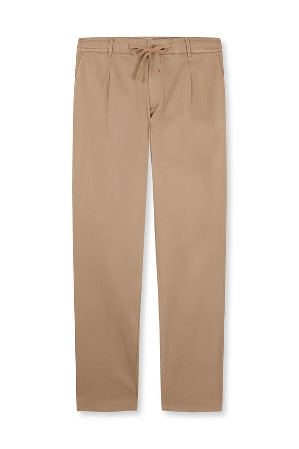 OOTO Pleated drawstring trousers Camel