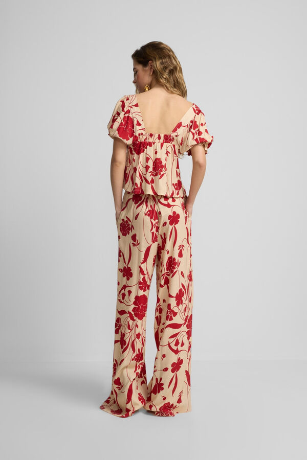 Silbon Blusa franzida  Vermelho