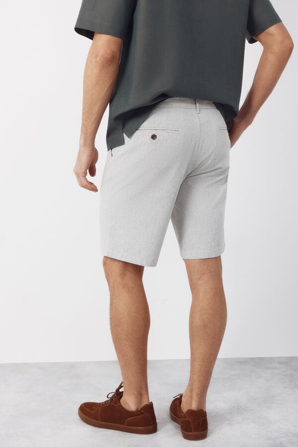 Cortefiel Bermuda oxford fabric Green