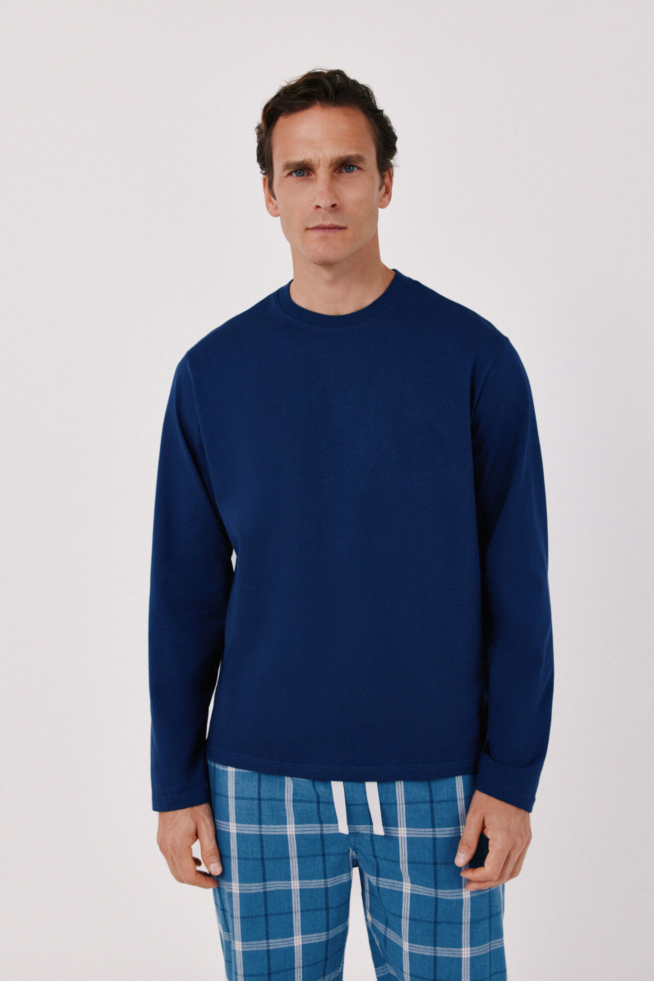 Cortefiel Jersey-knit and fabric pyjamas set