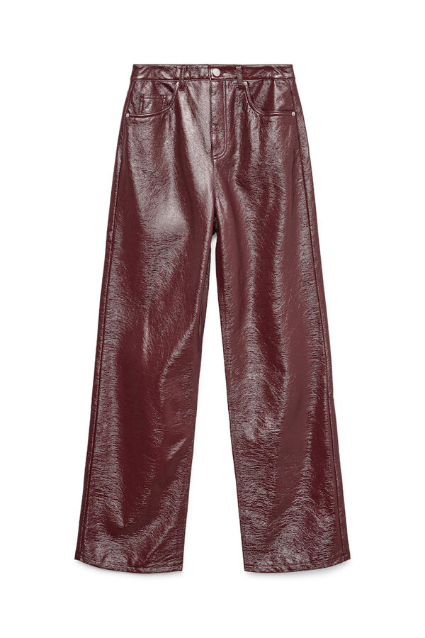 Vero Moda Calça enceradas brilhantes Roxo