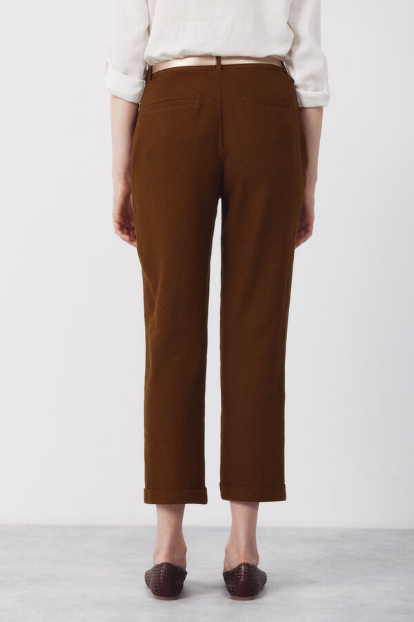 Cortefiel Linen trousers Kaki