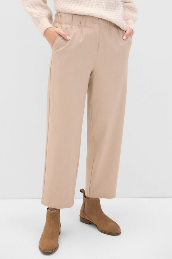 Cortefiel Comfort dress trousers Beige