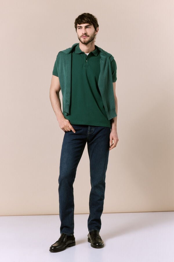 OOTO Polo b&aacute;sico em piqu&eacute; Verde