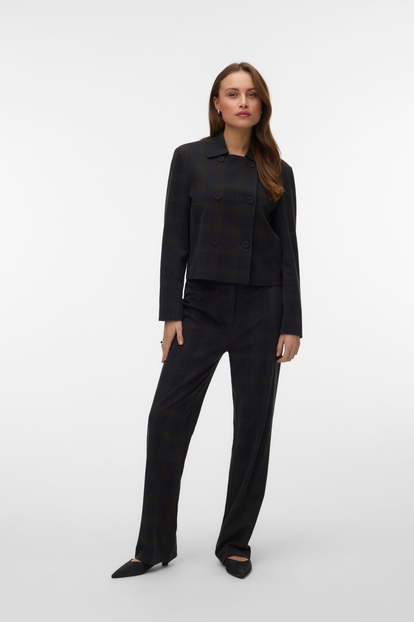 Vero Moda Cal&ccedil;a de alfaiataria aos quadrados