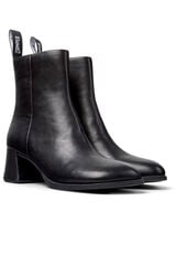 Camper Botas de cano m&eacute;dio em pele pretas para mulher Preto