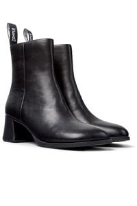 Camper Botas de media ca&ntilde;a negras de piel para mujer