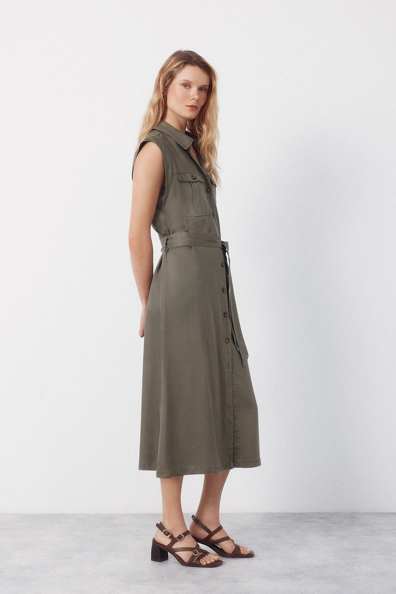 Cortefiel Tencel cargo dress