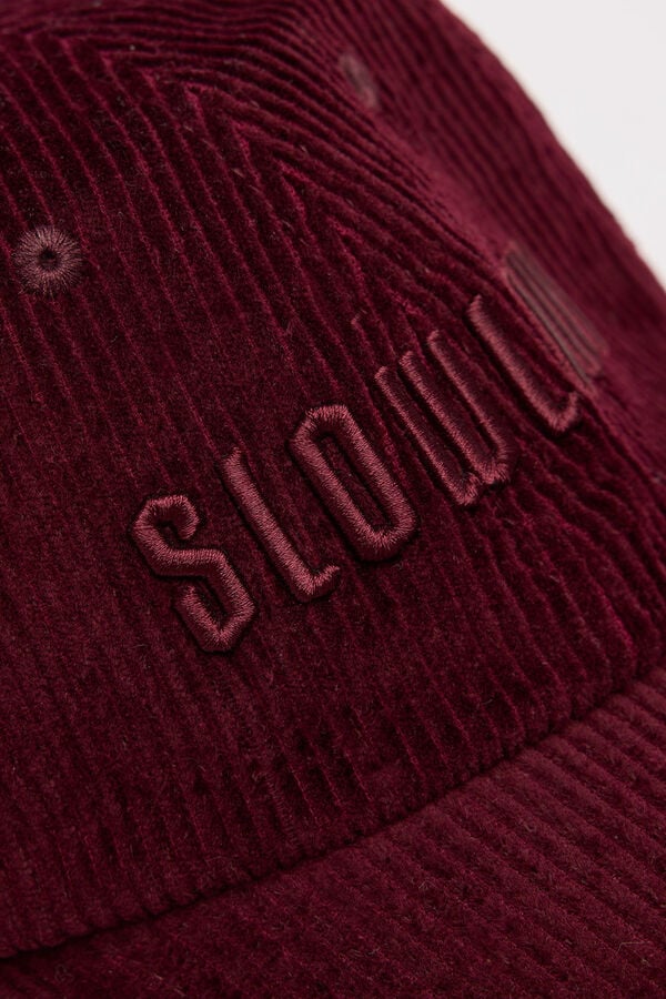 Cortefiel Corduroy cap Maroon