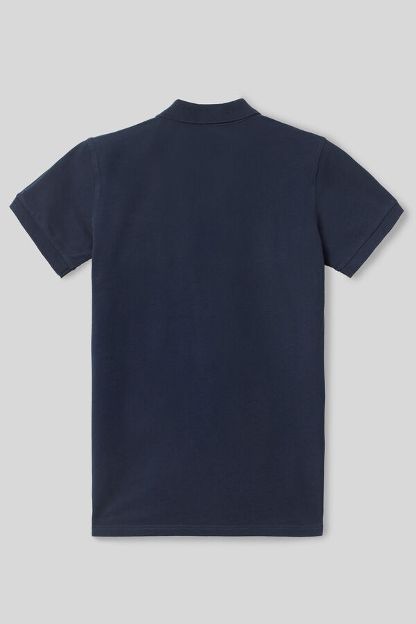 Cortefiel Silbon trend blue polo shirt Blue