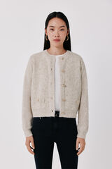 Cortefiel Short button jacket Ivory