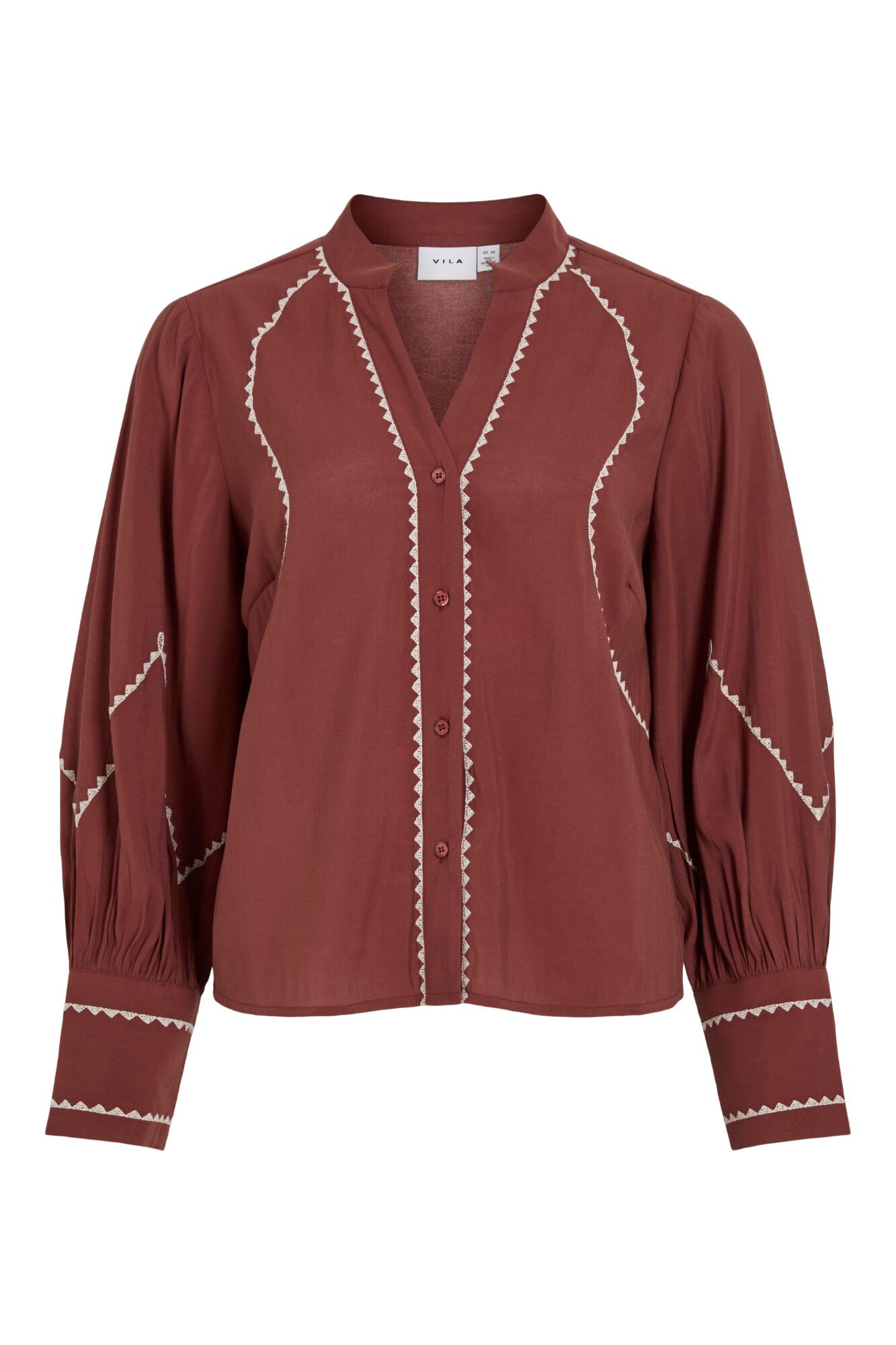 Vila Embroidered long sleeve blouse