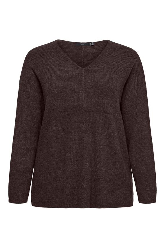Jersey de punto con escote en pico