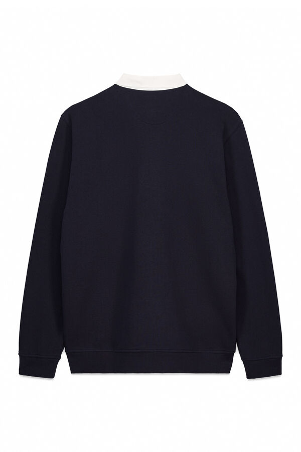 OOTO Polo de rugby de manga comprida Azul