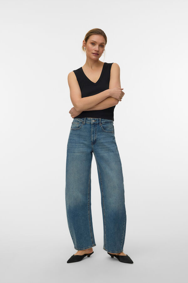 Vero Moda Camiseta sin mangas escote pico Negro