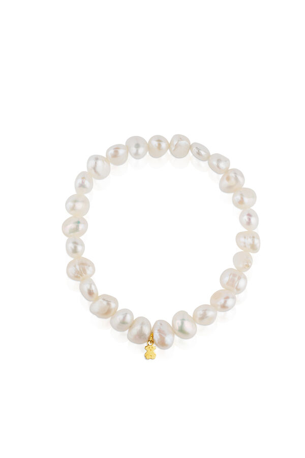 Cortefiel Sweet Dolls gold bracelet with cultured pearls Yellow