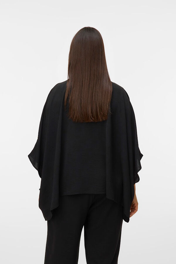 Vero Moda Curve Blusa estilo poncho tamanho grande Preto