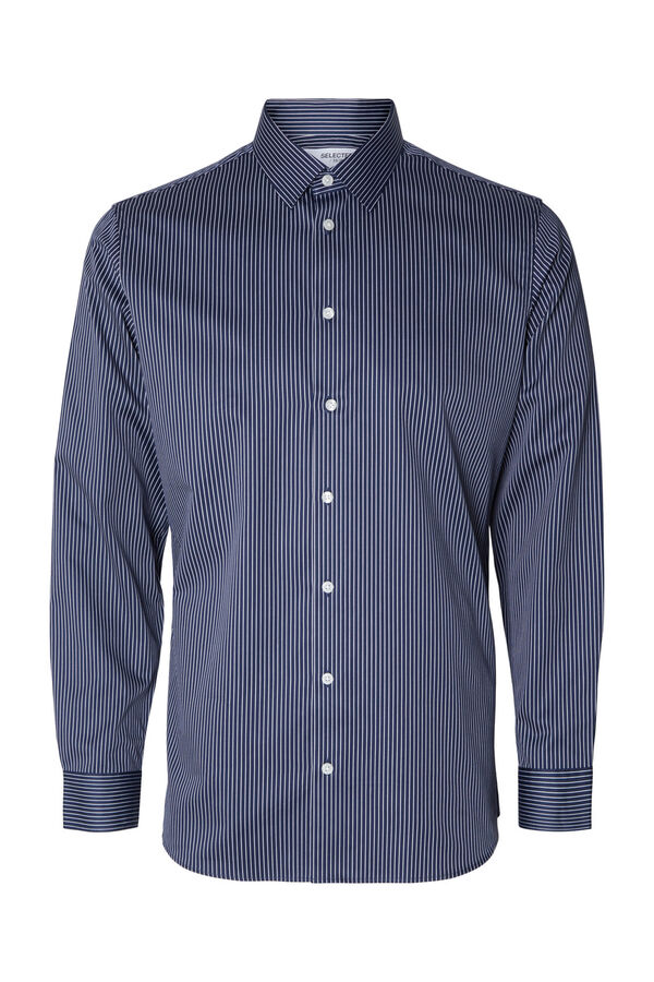 Cortefiel Camisa de vestir 100% algodão Azul
