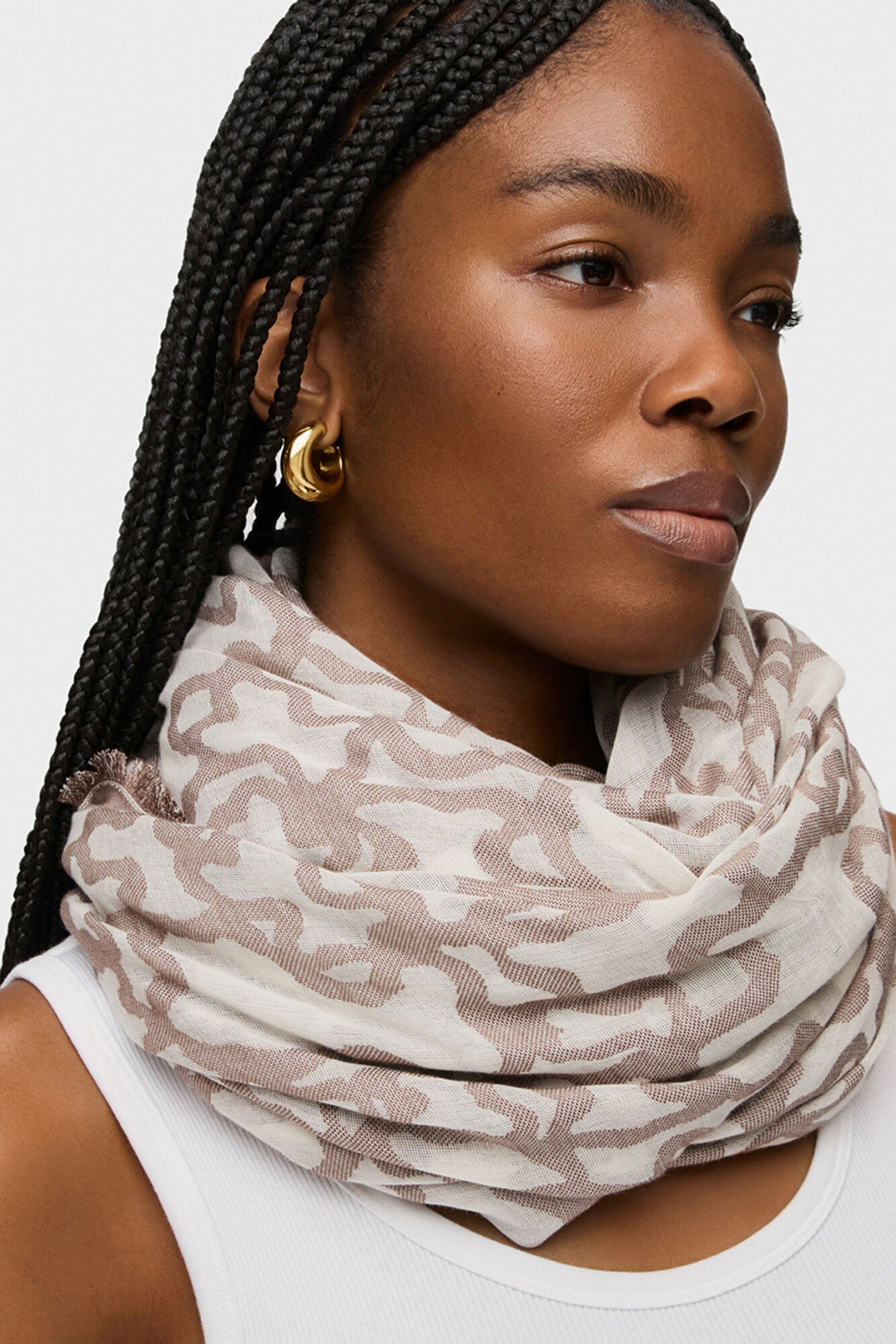 Tous Foulard Kaos en color piedra