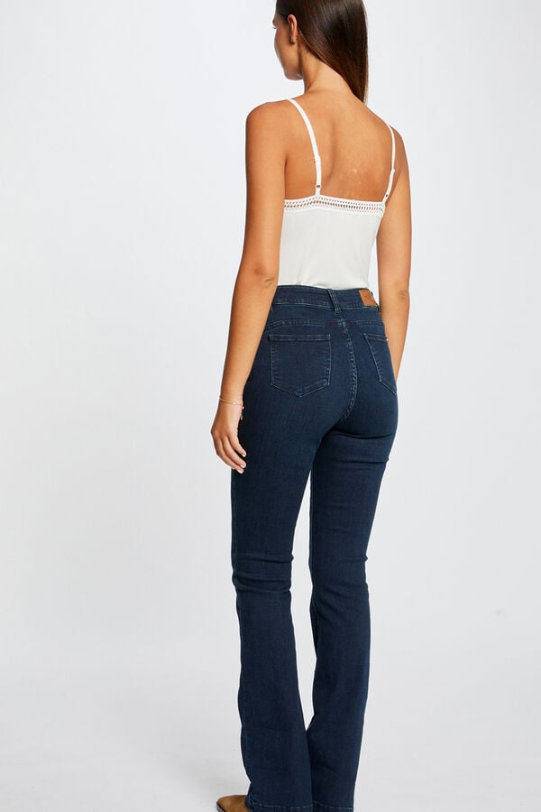 Morgan Top de al&ccedil;as finas com faixas de renda Branco