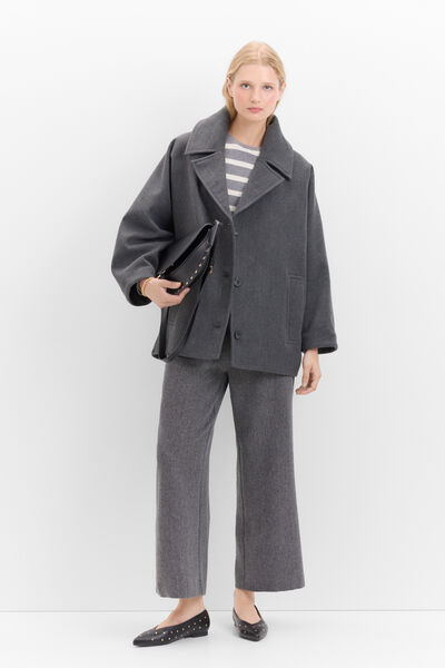 Cortefiel Unstructured coat Grey