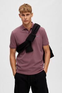 Cortefiel Regular fit short-sleeved polo shirt Pink