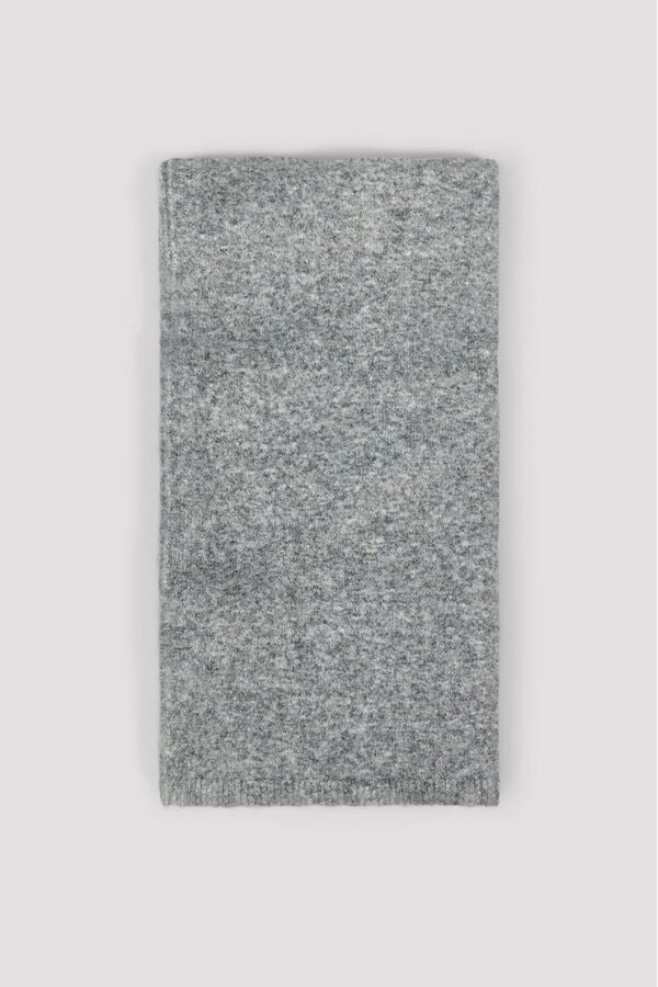 Cortefiel Plain knit scarf Grey