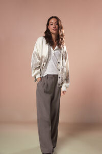 Slowlove Camisola em malha p&eacute;rola