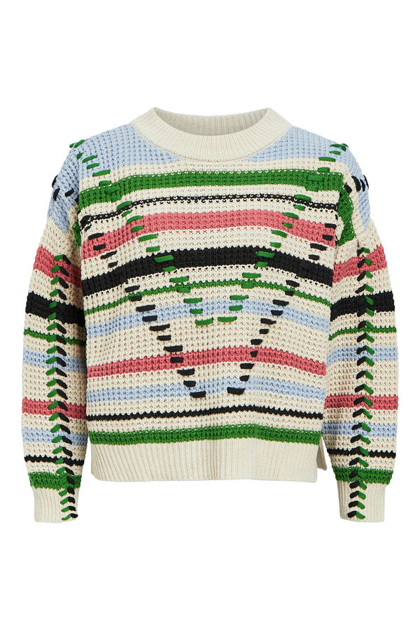 Cortefiel Multicoloured jumper  White