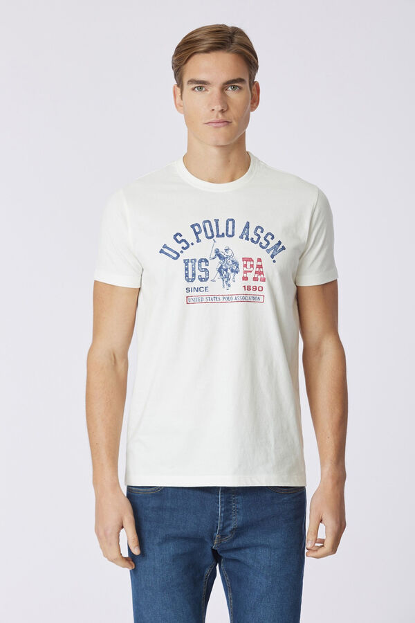 Us Polo T-shirt de manga curta Mick Branco