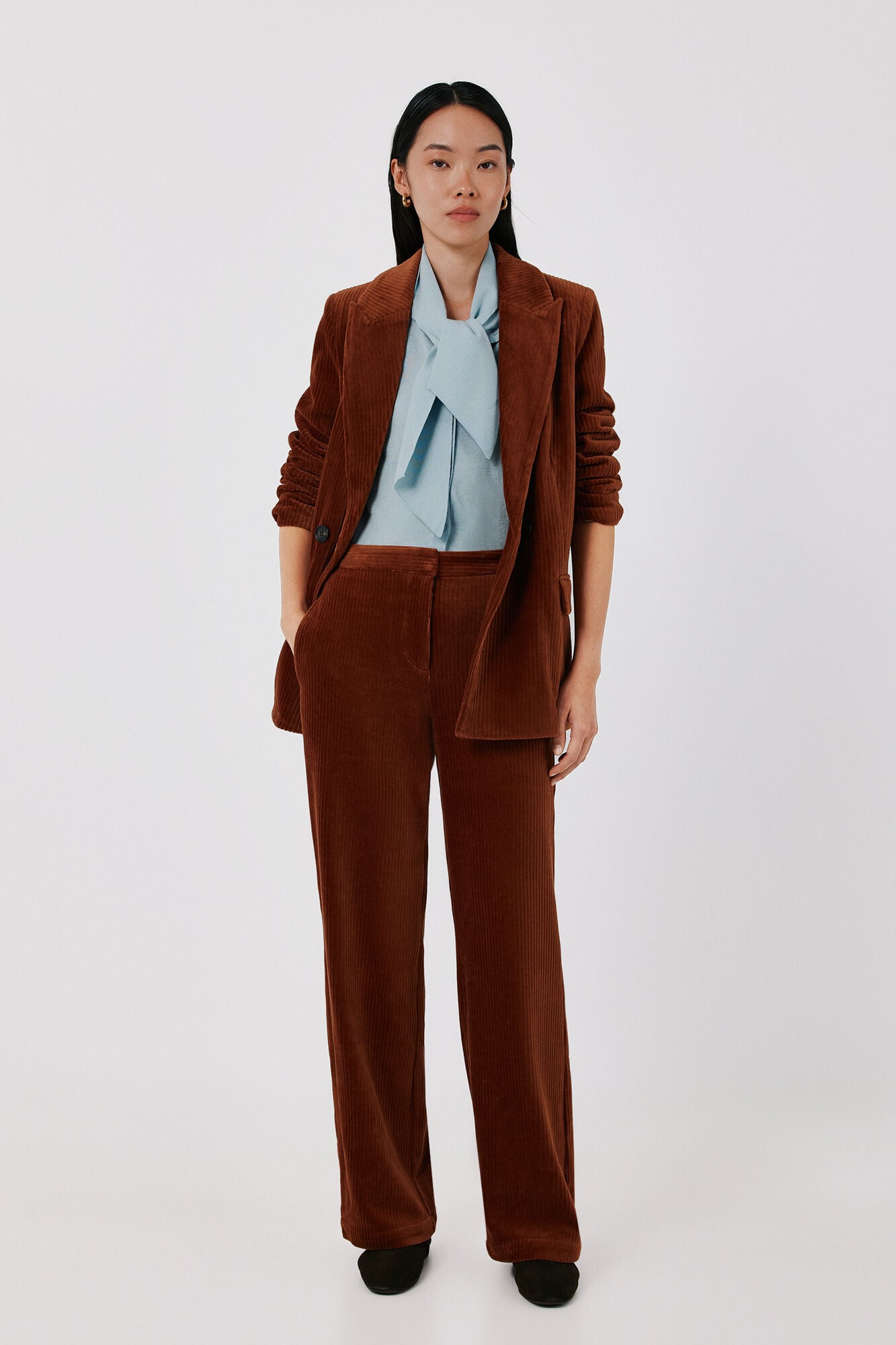 Cortefiel Corduroy wide-leg trousers