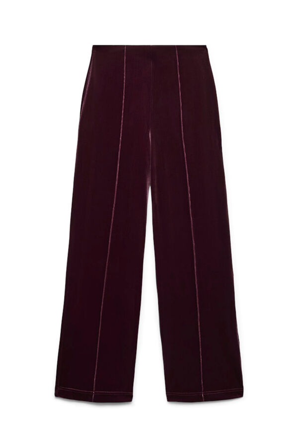Vero Moda Cal&ccedil;a compridas de veludo Roxo