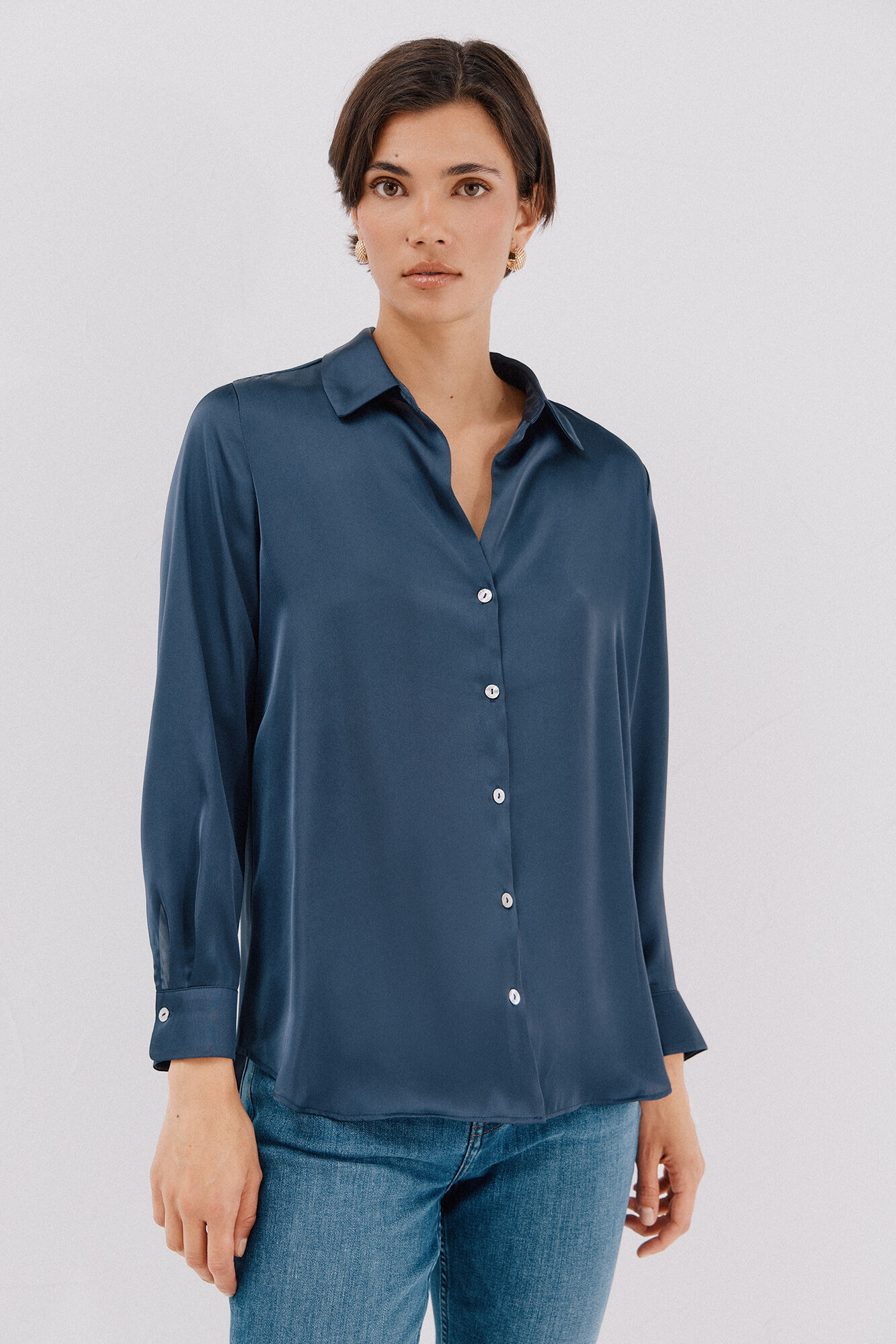 Cortefiel Satin-finish shirt