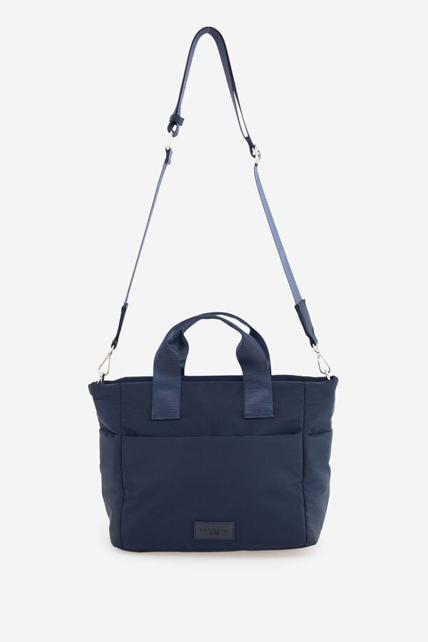 Cortefiel Medium nylon bag Blue
